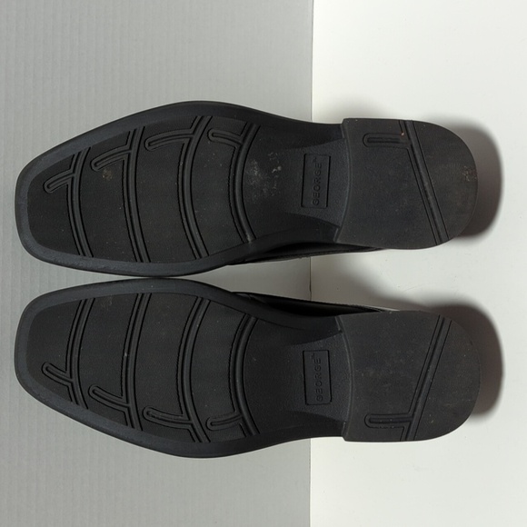 George Men's Slip On Sintetico Black Dress Shoes Size 8.5 - Picture 9 of 10